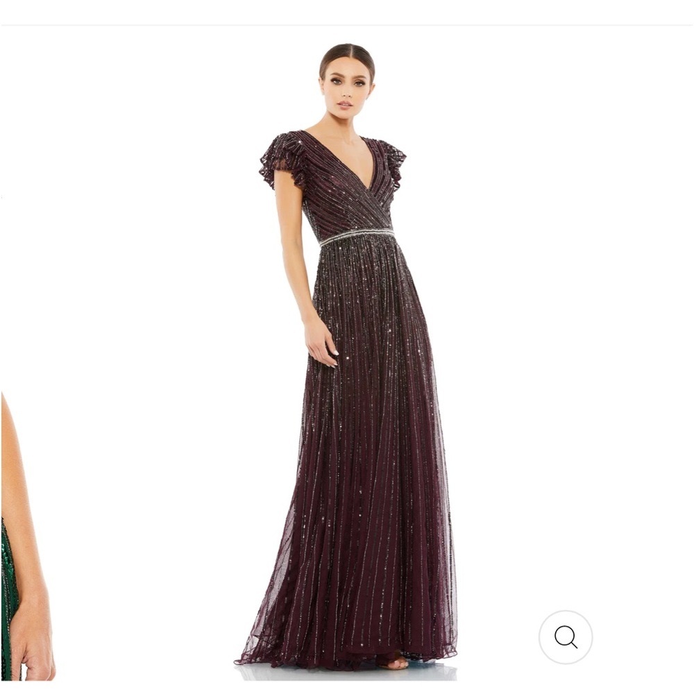 Mac Duggal dress 5502 blackberry color size 20 NWT